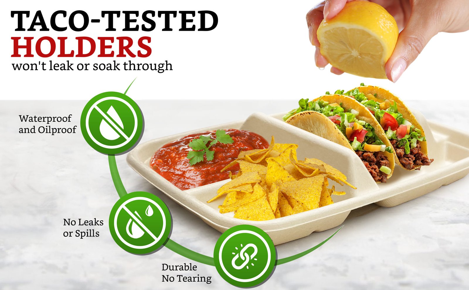 disposable taco plate