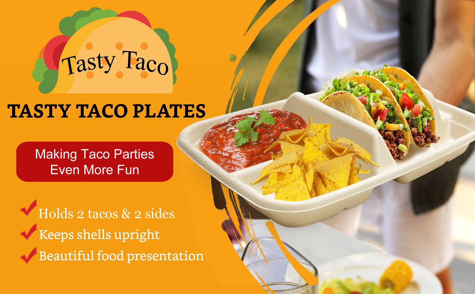 disposable taco plate