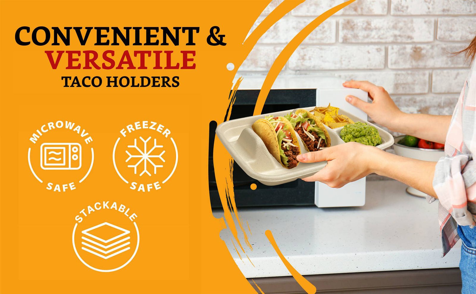 compostable taco plate